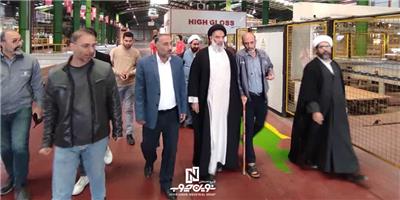 بازدید حجت الاسلام والمسلمین موسوی فرد از نهالستان و  گروه صنعتی نوین چوب خوزستان