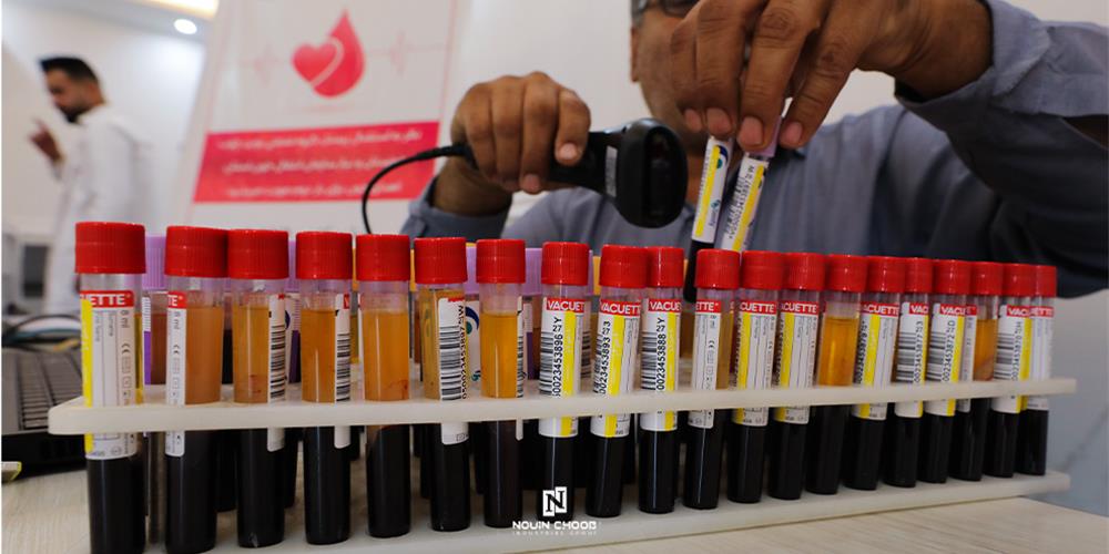 Holding a blood donation campaign for the umpteenth time in Novin Choob, Khuzestan